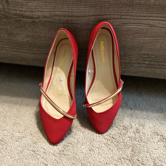 Cute Red Flats ❤️ 8.5 - Picture 2 of 4